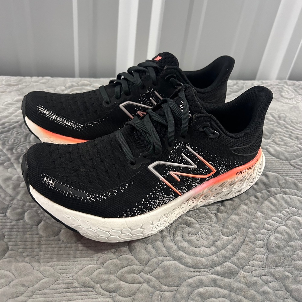 New Balance Fresh Foam X 1080 v11 Womens Running Shoes Black Orange W1080K11 9 D
